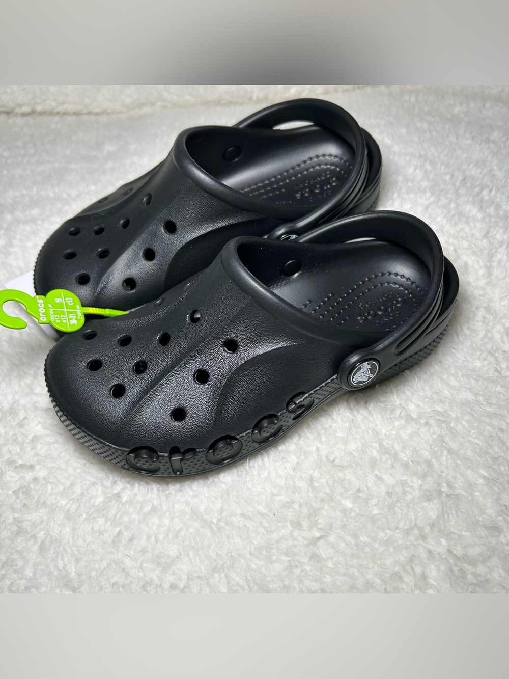 Crocs Black Baya Clogs Casual Shoes US Kids Size C-13 NEW